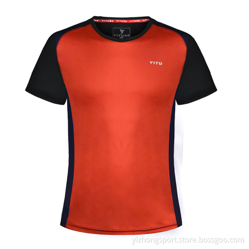 Moisture Wicking Dry Fit T-shirt Kontraktsfärg